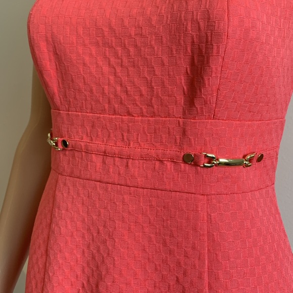 Tahari by Arthur S. Levine coral tailored dress size :2 - Picture 8 of 11